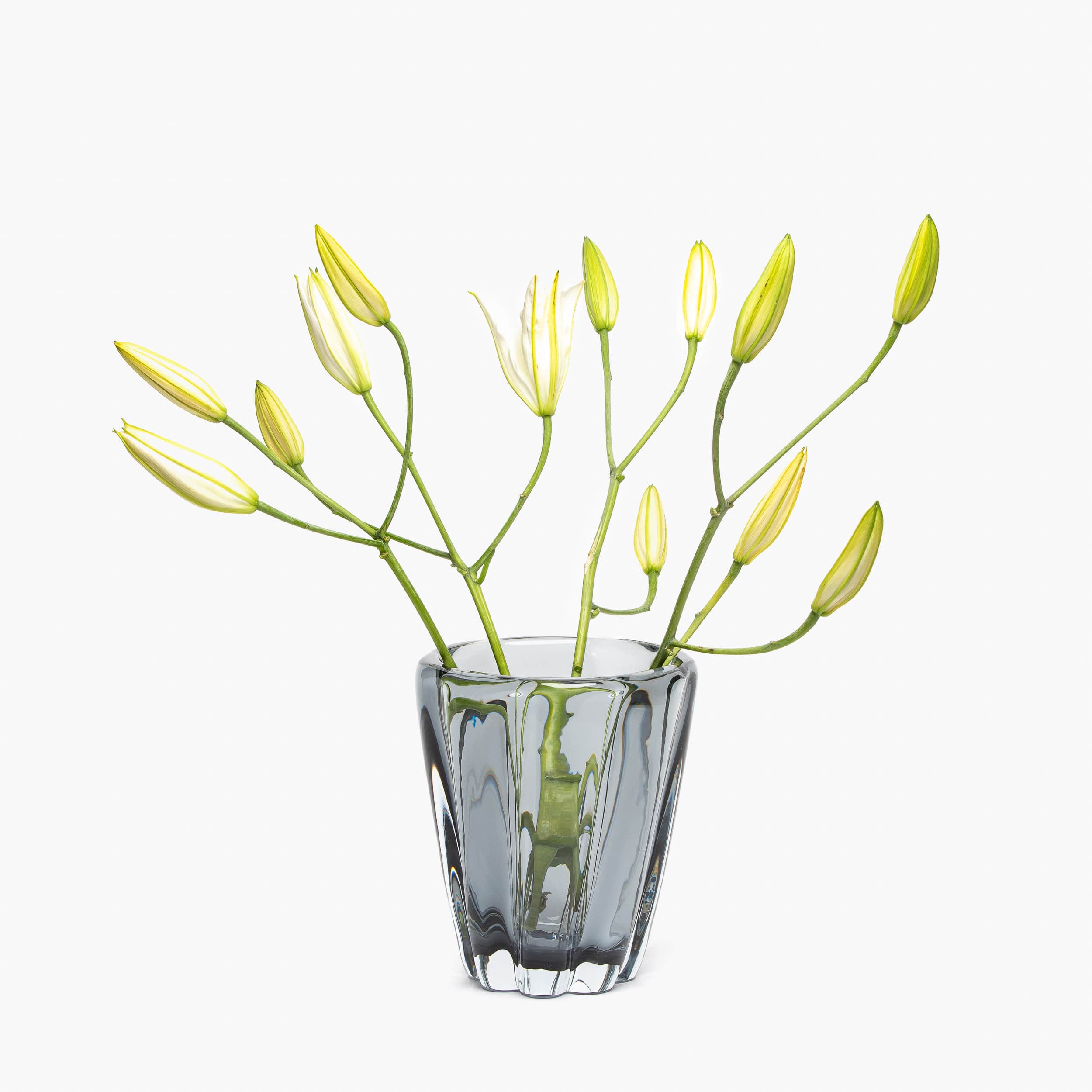 YALI FIORI CONICO VASE GREY