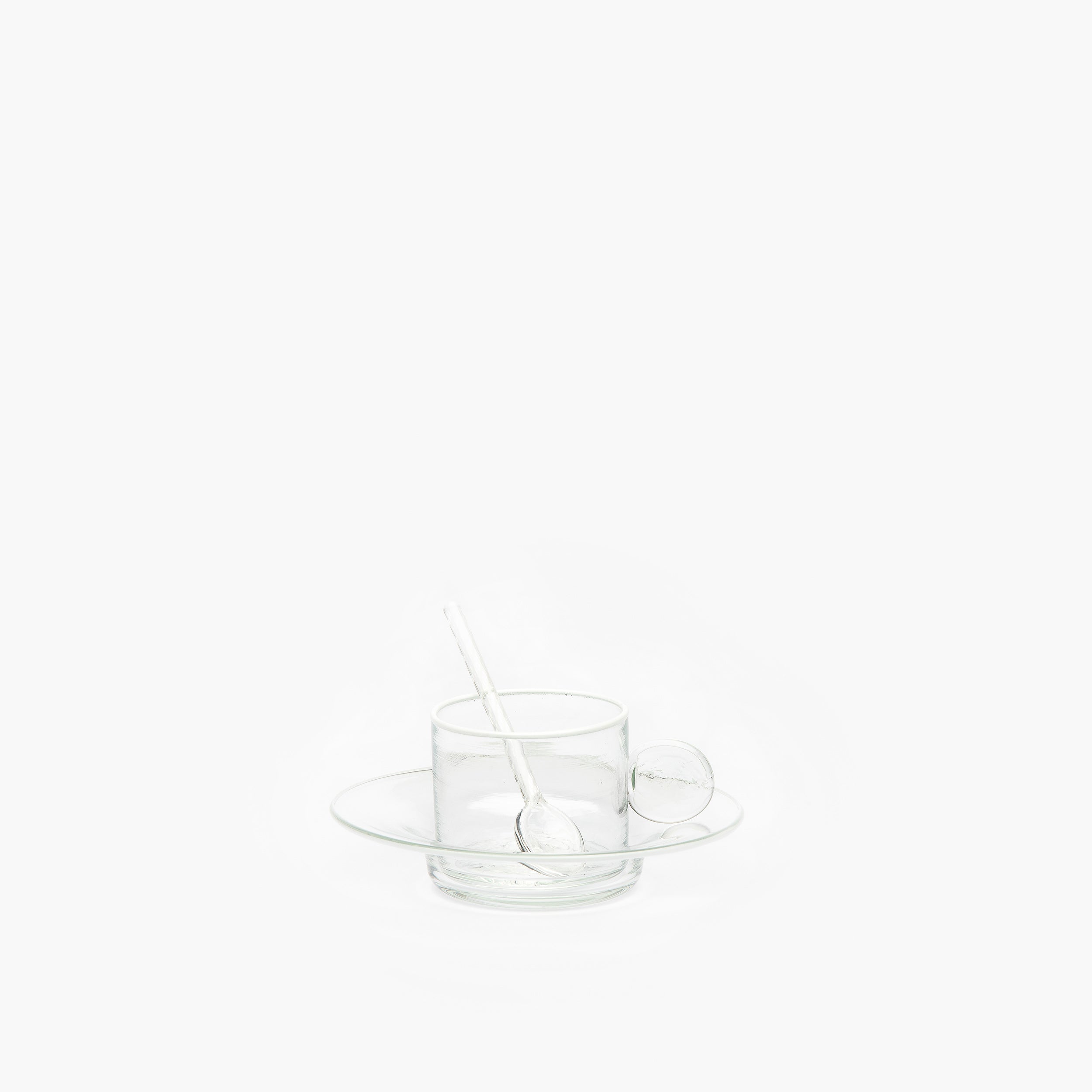 YALI CRISTALLO A BORDO ESPRESSO CUP WITH SAUCER WHITE