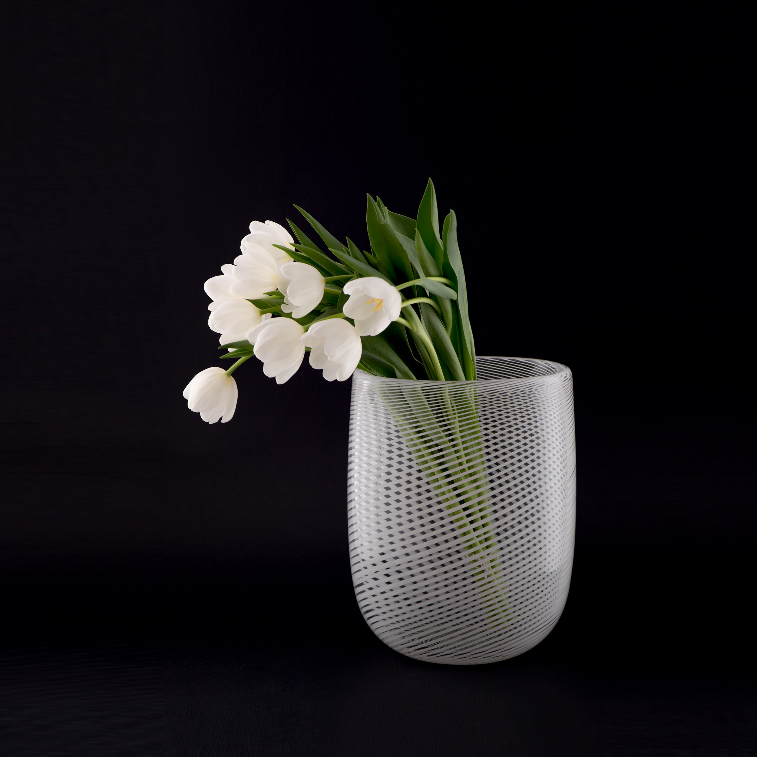 YALI FILIGRANA OVAL VASE WHITE TALL