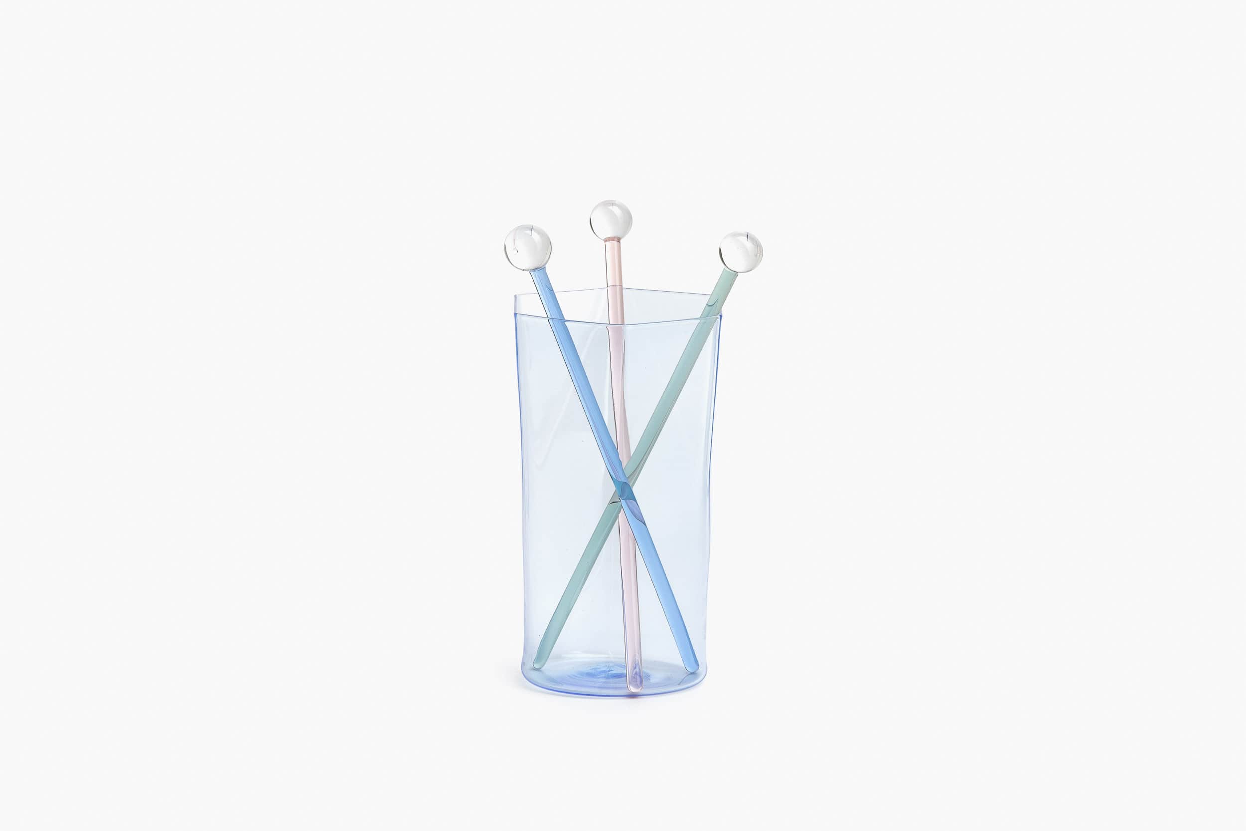 YALI FINE COCKTAIL STIRRERS SET OF SIX SKY