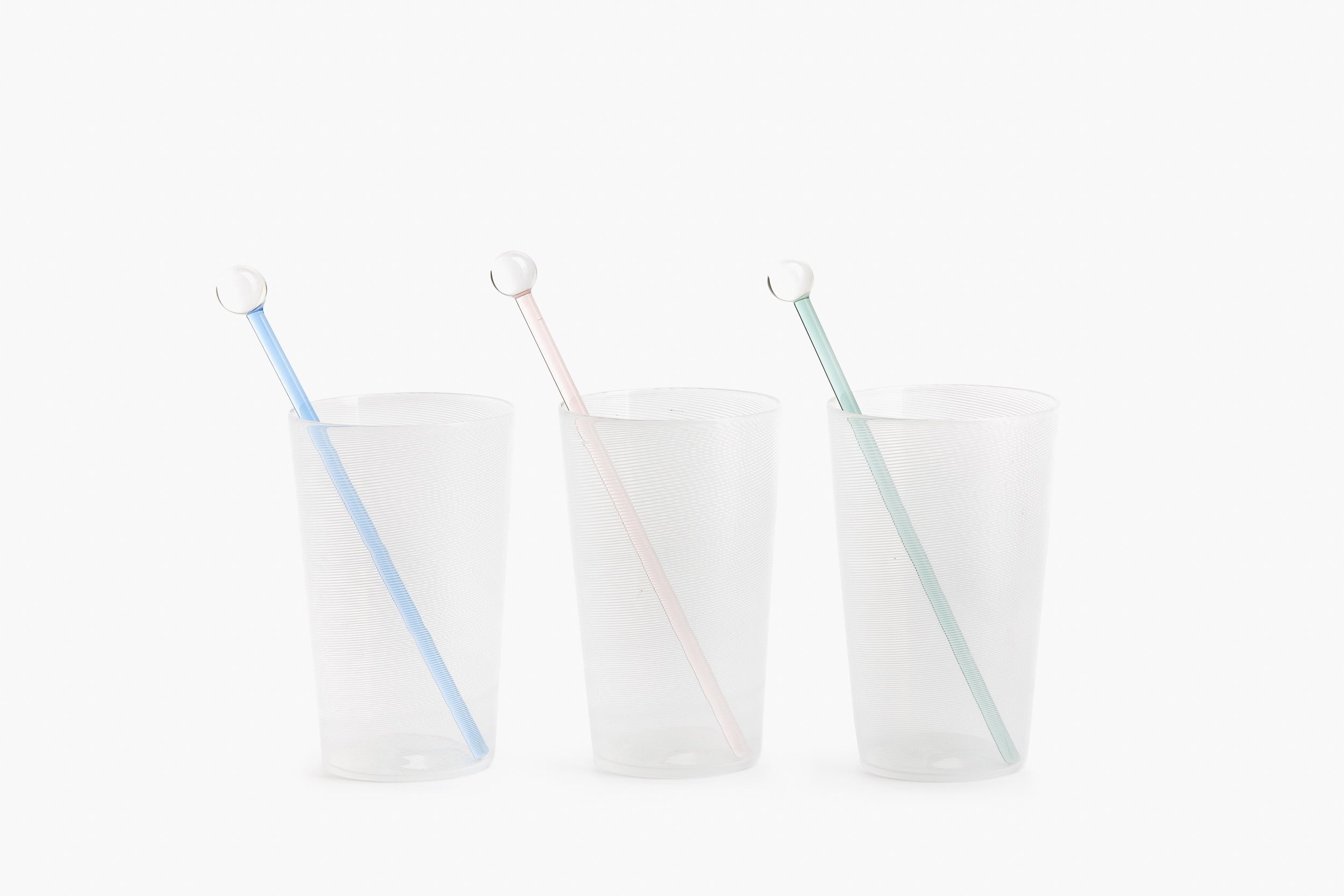 YALI FINE COCKTAIL STIRRERS SET OF SIX GREY GREEN