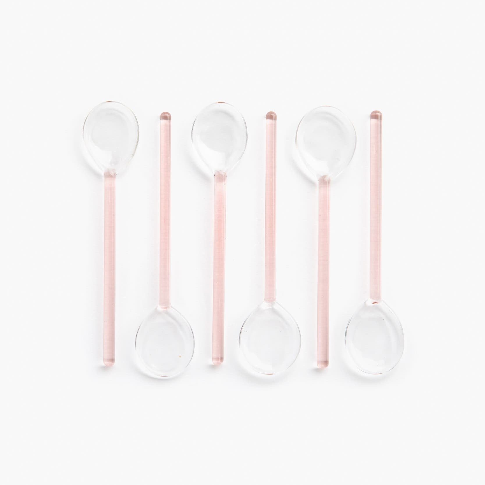 YALI FINE GELATO SPOONS SET OF SIX ROSE