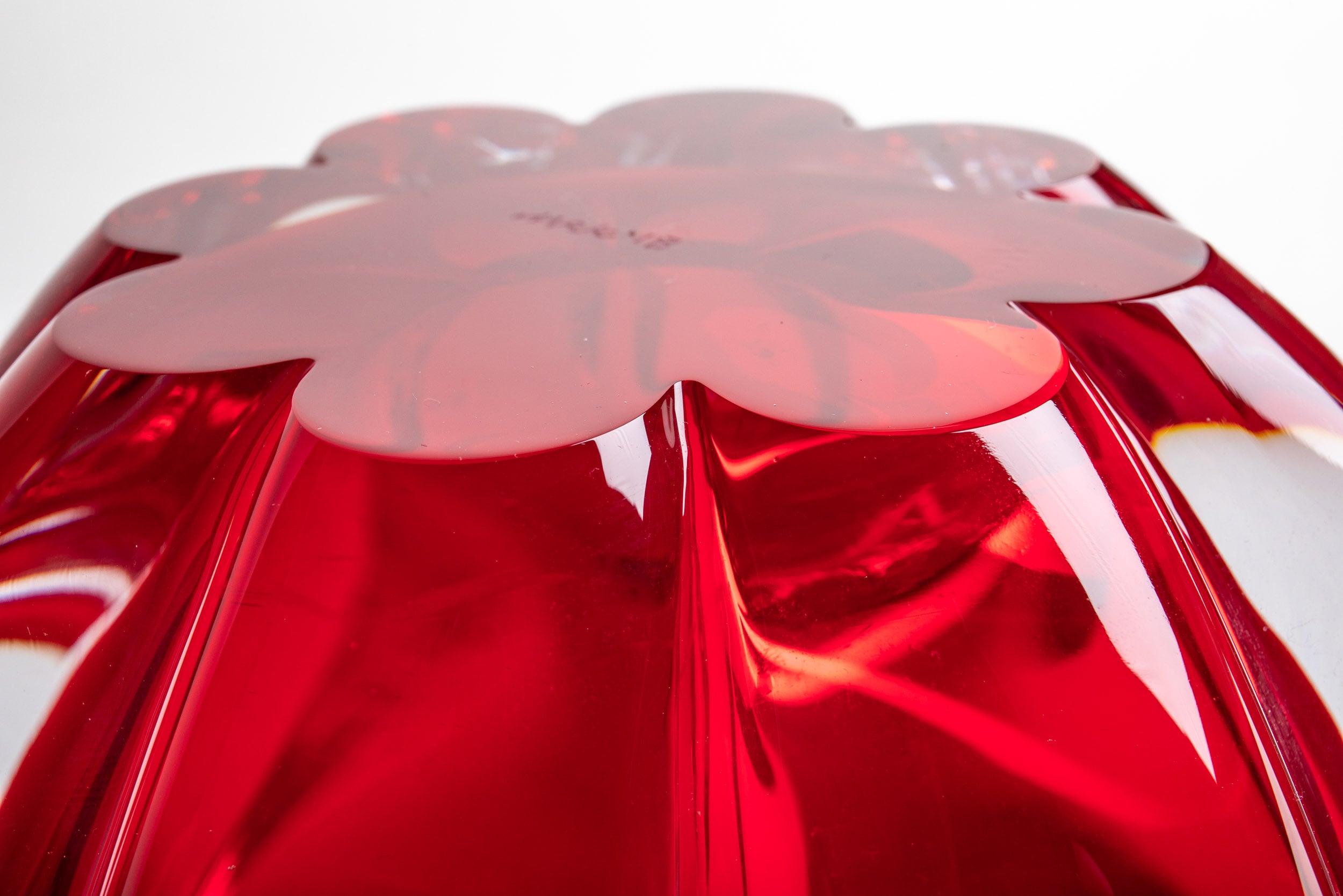 YALI FIORI BOLLA VASE RED MEDIUM
