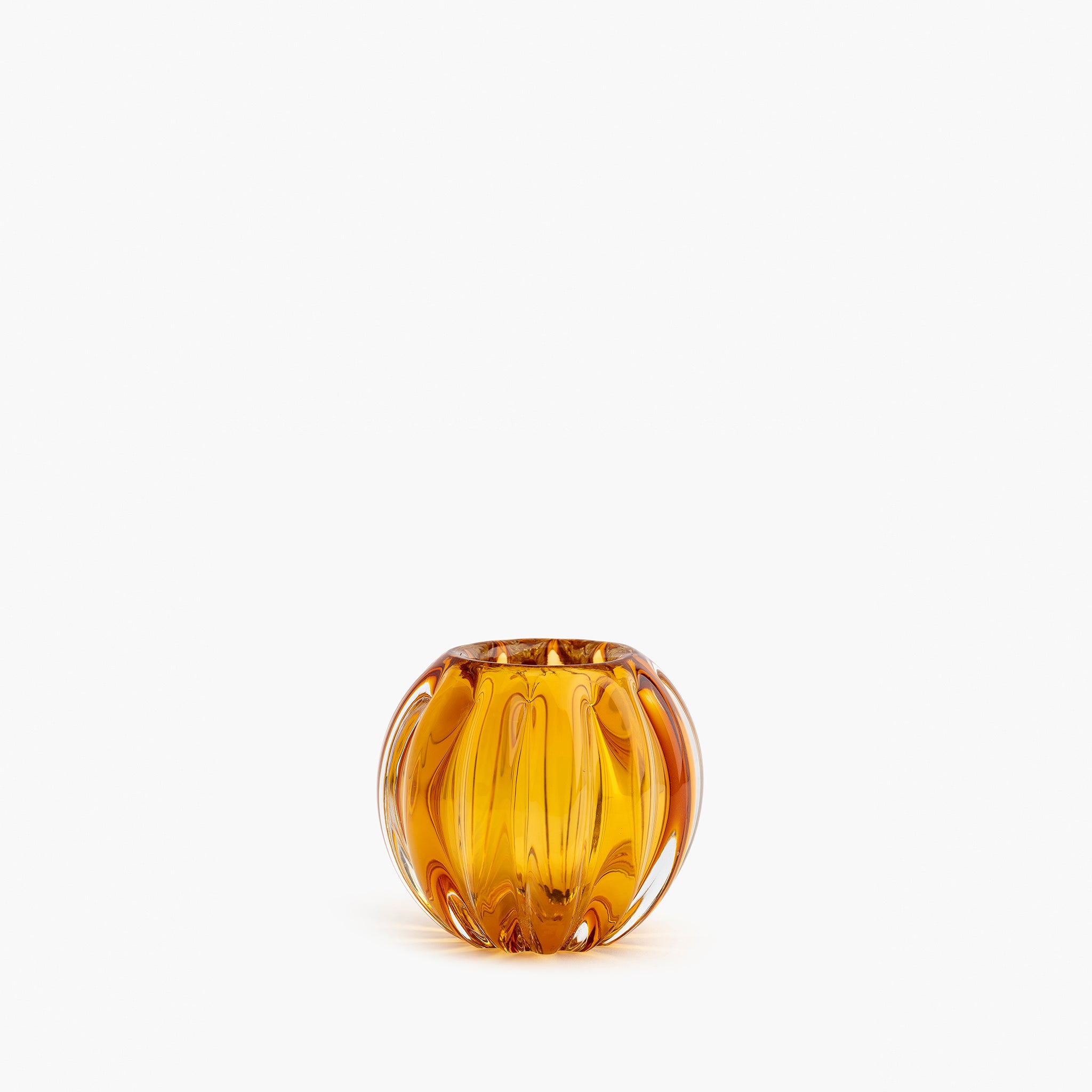 YALI FIORI BOLLA VASE AMBER SMALL