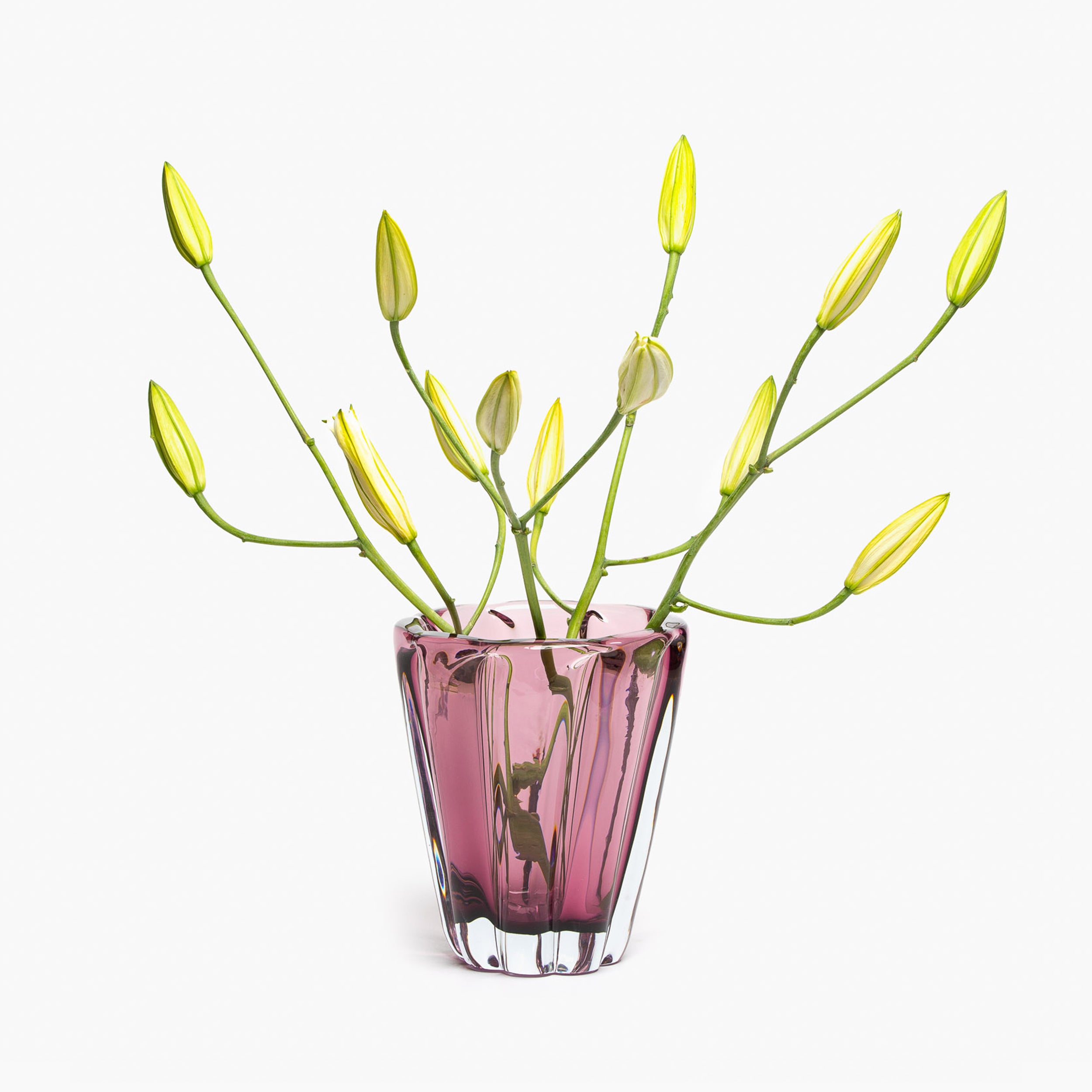 YALI FIORI CONICO VASE RUBINO