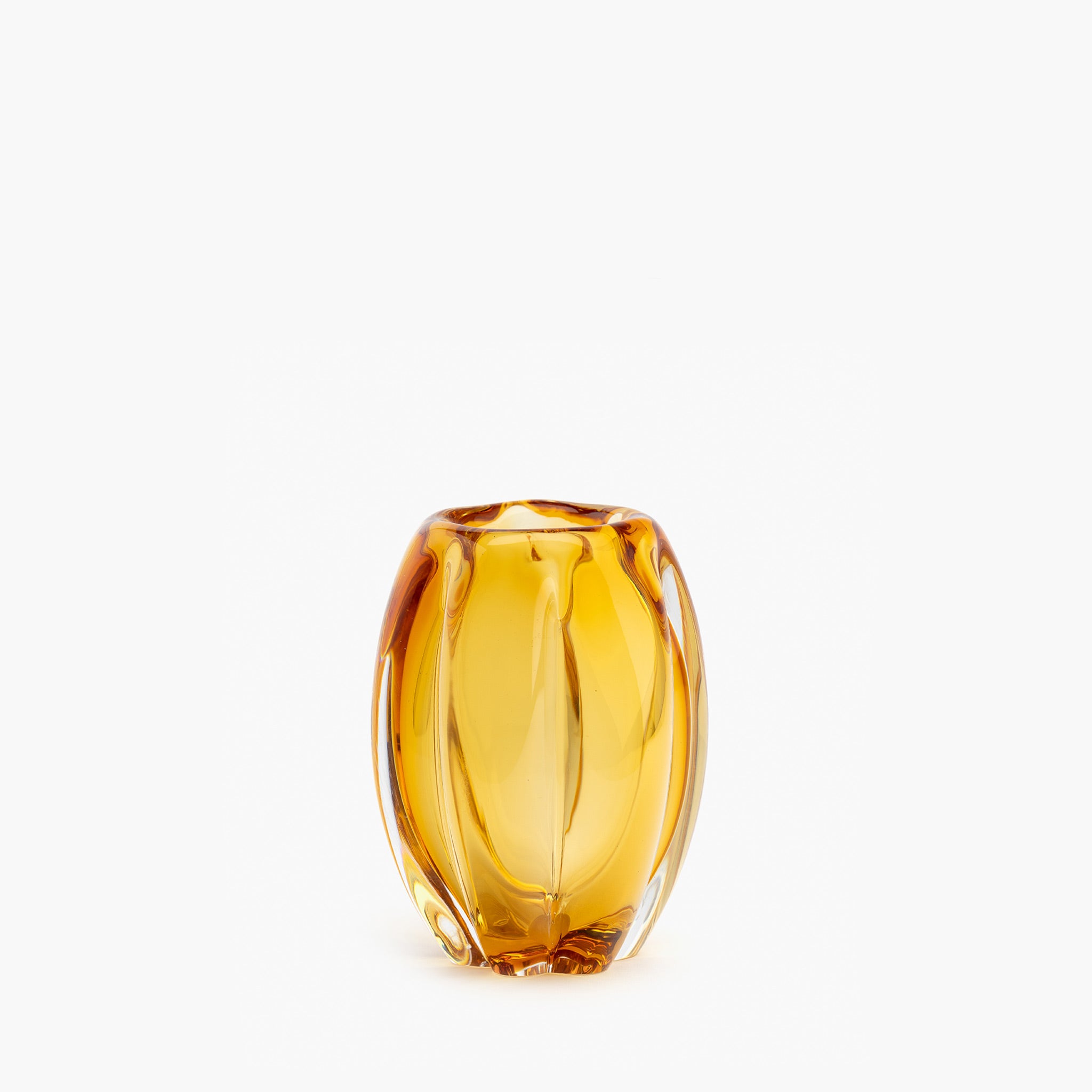 YALI FIORI UOVO VASE AMBER
