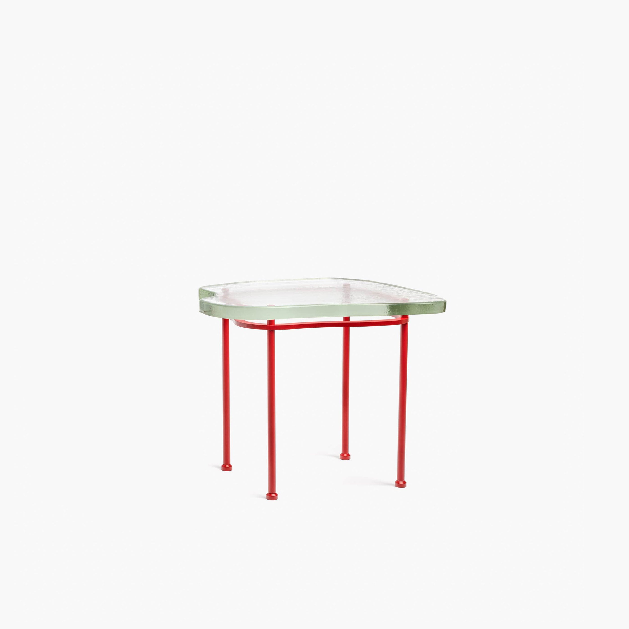 YALI ISOLA SIDE TABLE CLEAR RED