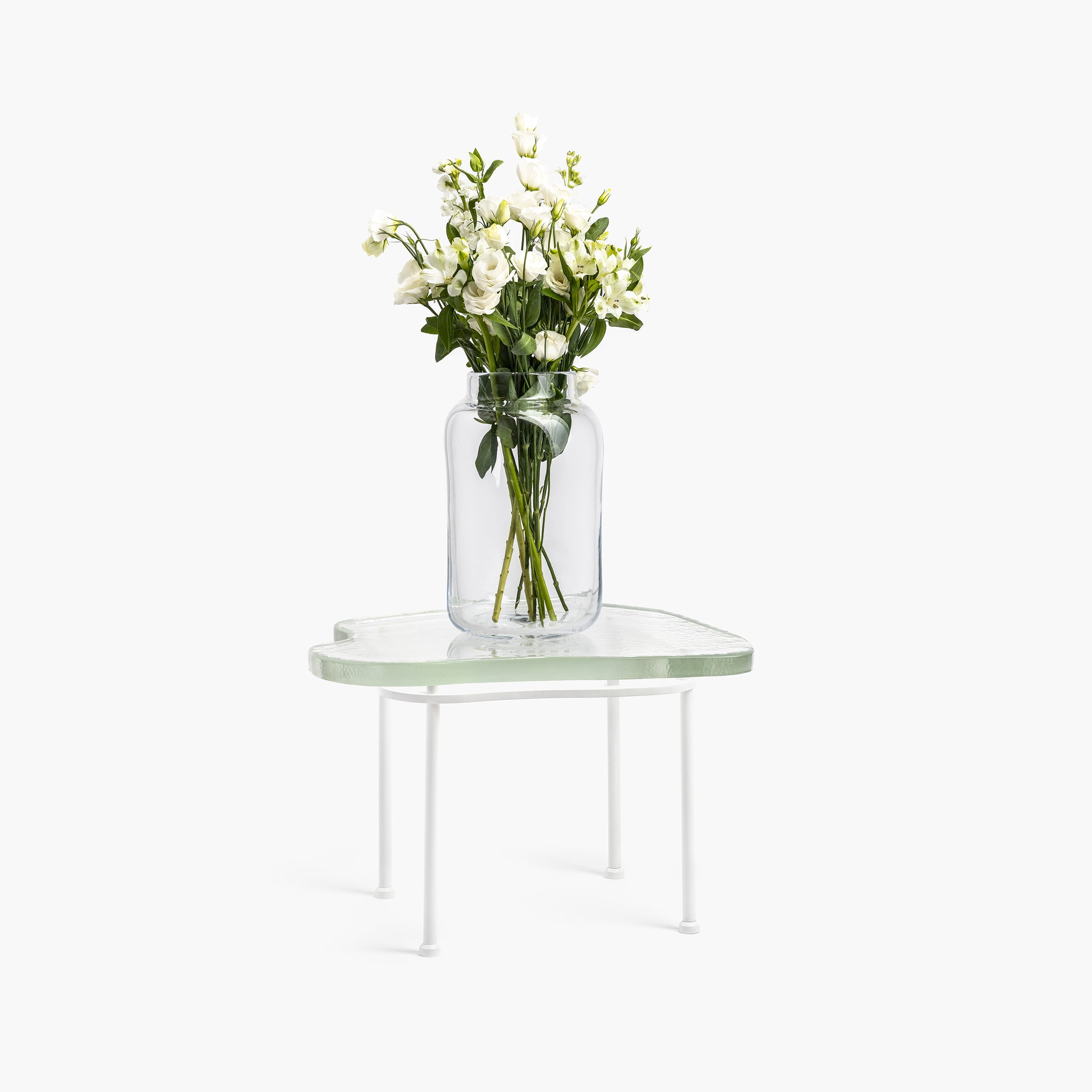 YALI ISOLA SIDE TABLE CLEAR WHITE 