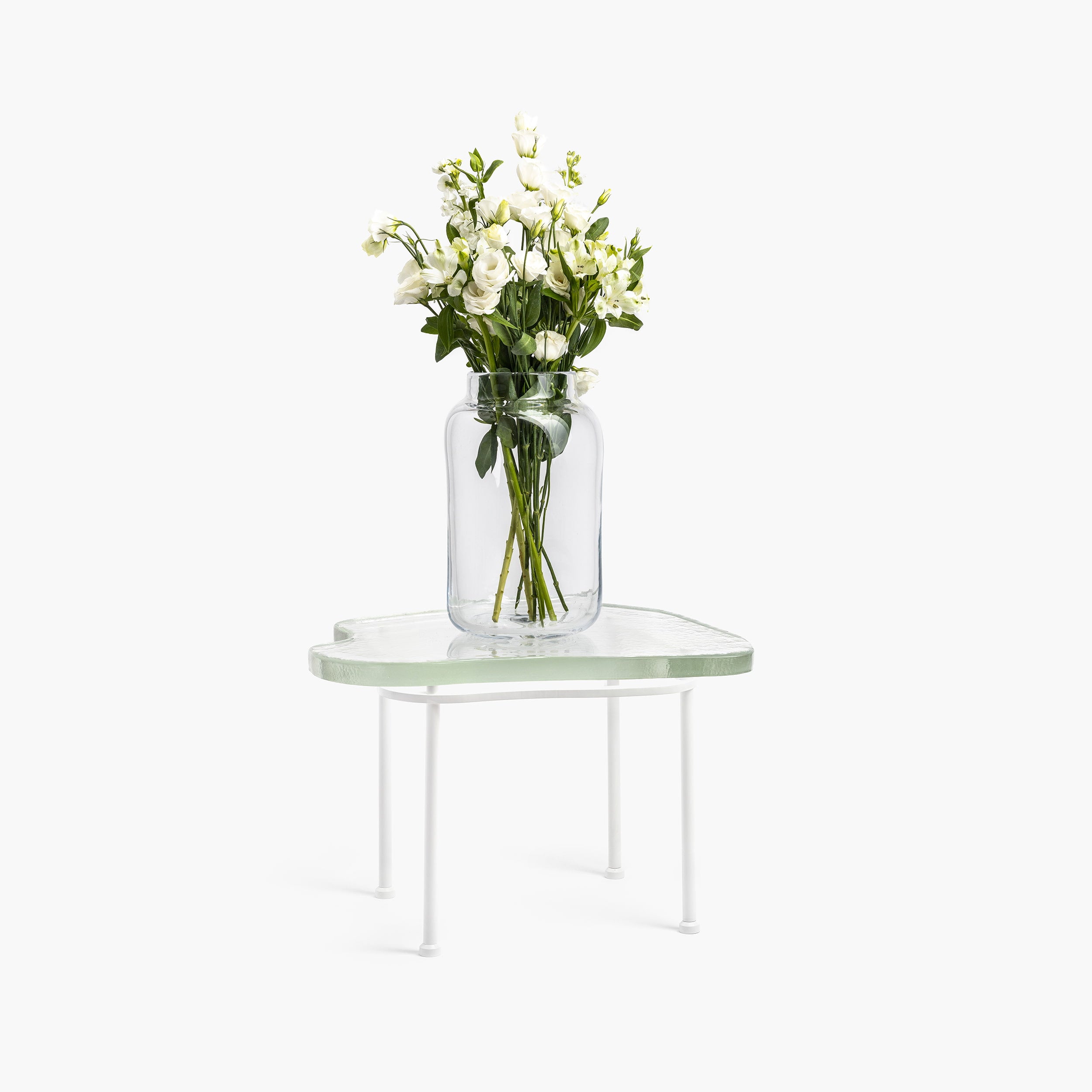 YALI ISOLA SIDE TABLE CLEAR WHITE