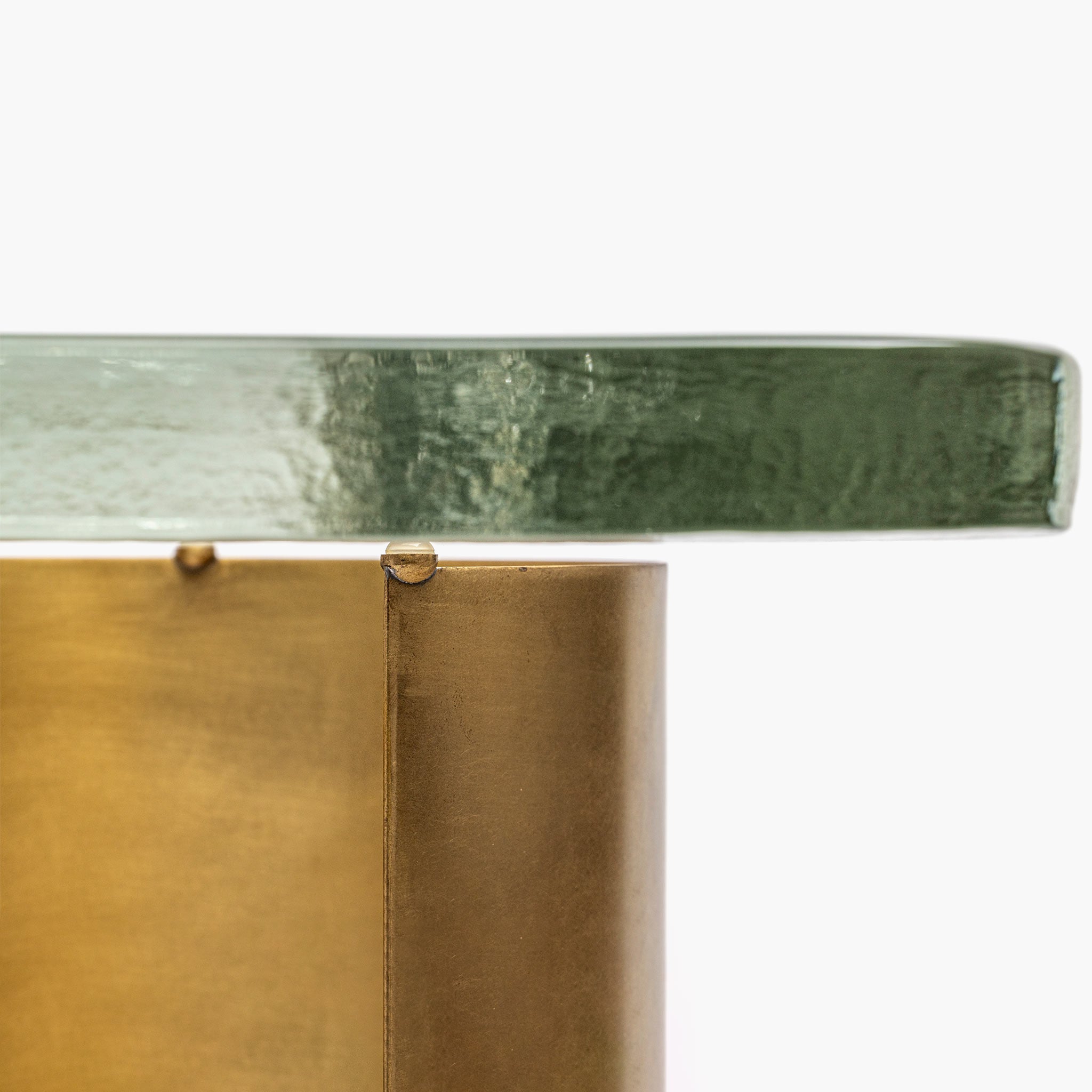 YALI KATI TABLE BRASS CLEAR