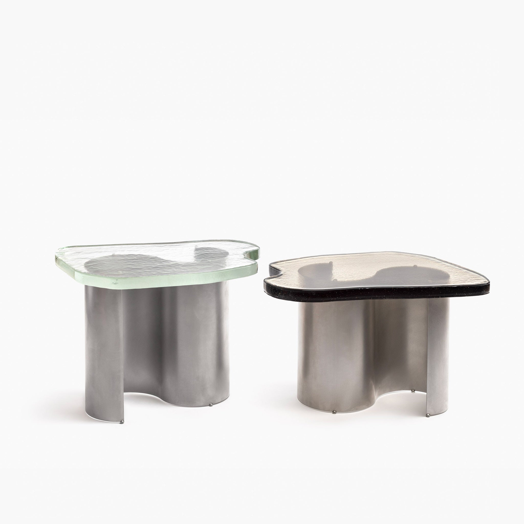 YALI KATI TABLE STEINLESS STEEL CLEAR