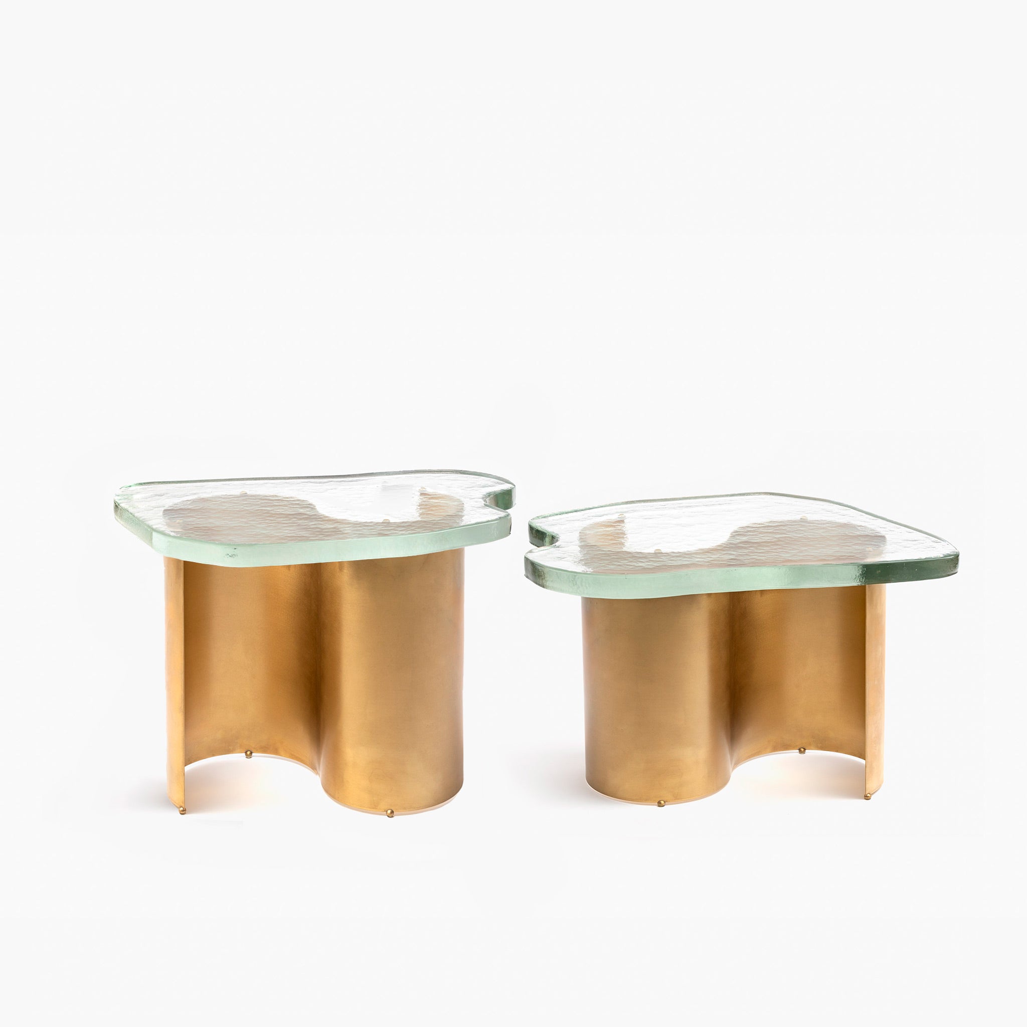 YALI KATI TABLE BRASS CLEAR