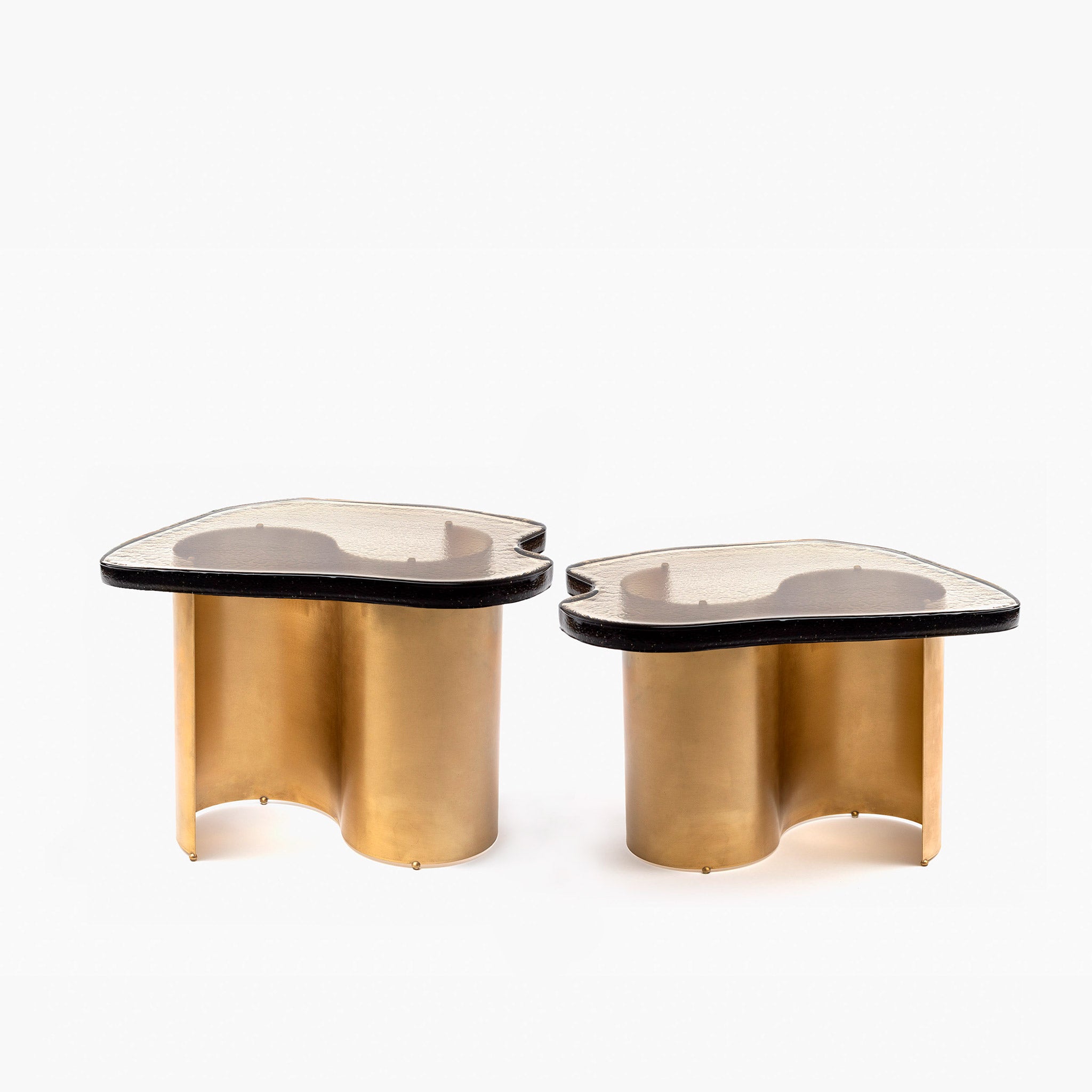 YALI KATI TABLE BRASS GREY