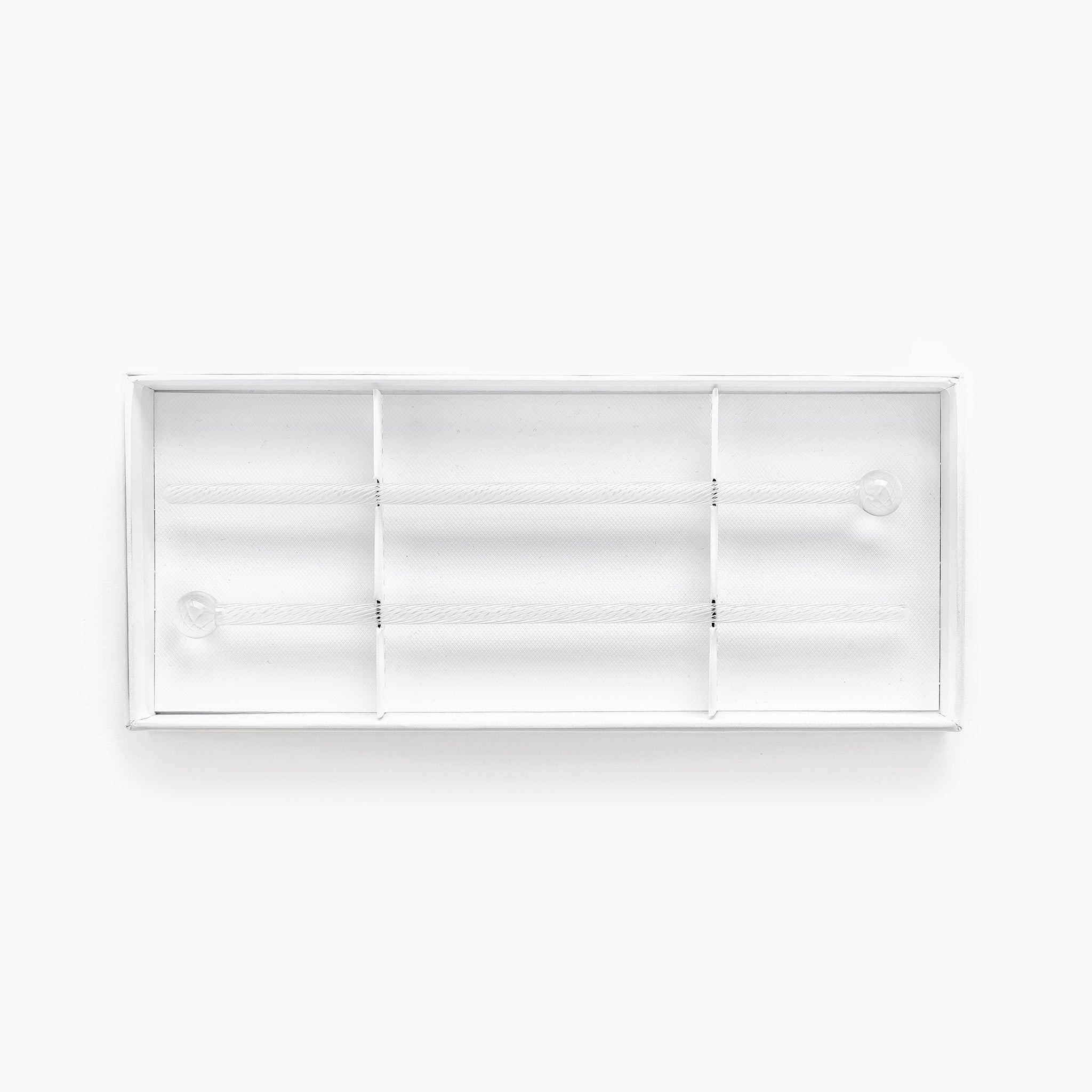 YALI ZANFIRICO DRINK STIRRERS WHITE SET OF TWO