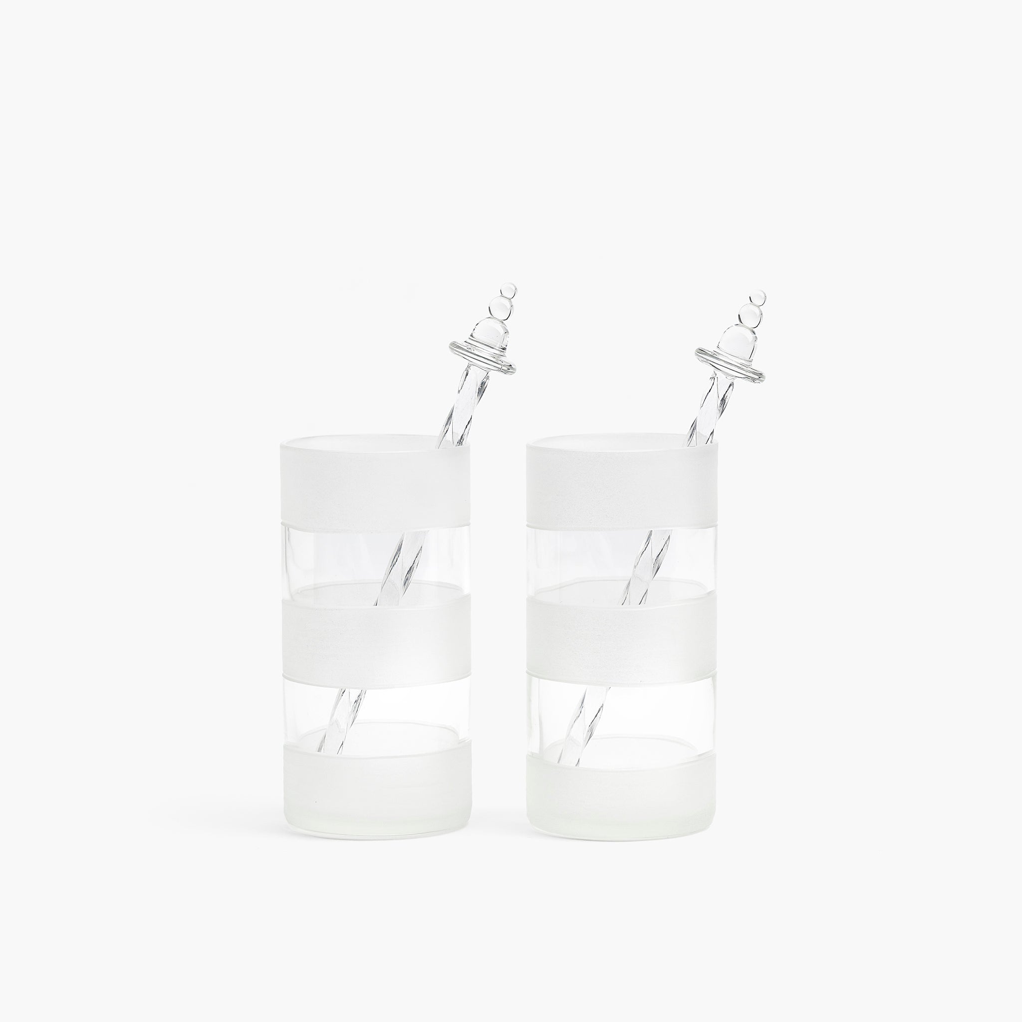 YALI BRICOLA COCKTAIL STIRREST CLEAR SET OF TWO