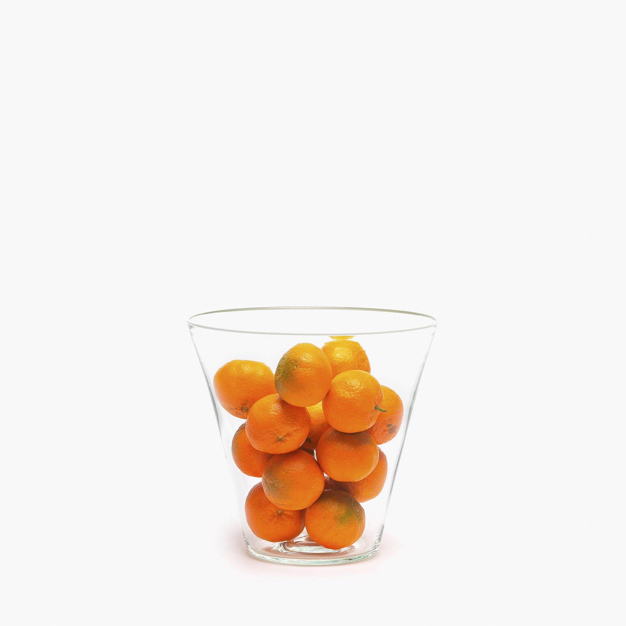 YALI CRISTALLO A BORDO CONICO BOWL VASE WHITE