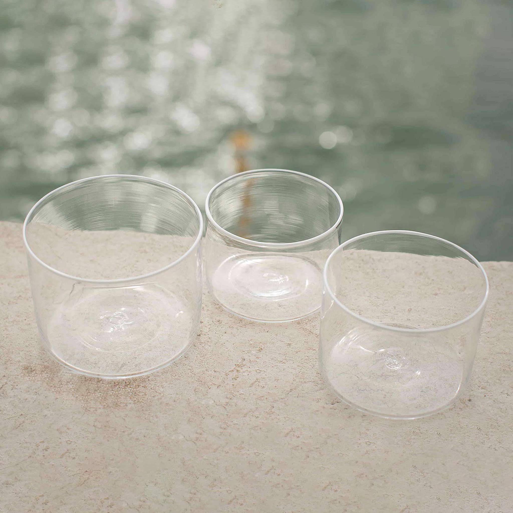 YALI CRISTALLO A BORDO CUPS WHITE