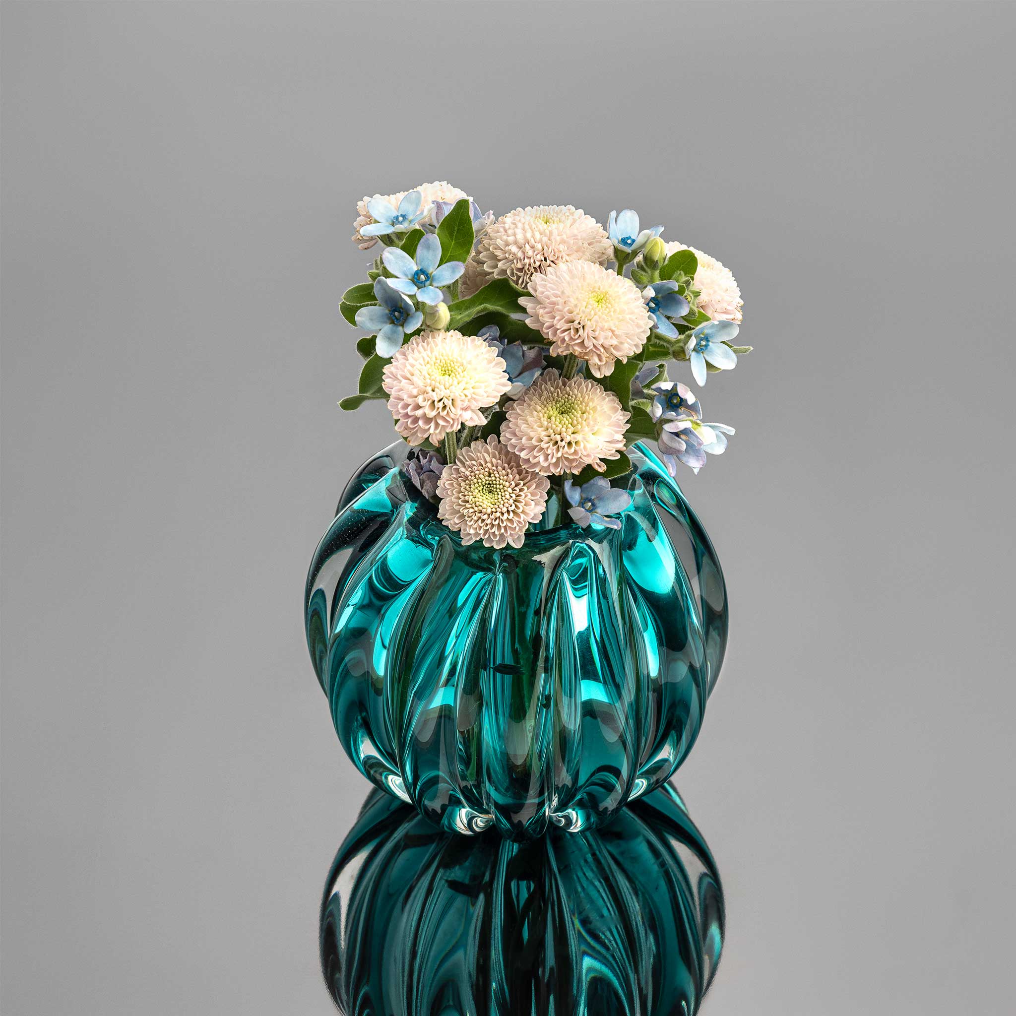YALI FIORI BOLLA VASE SMALL ADRIATIC GREEN