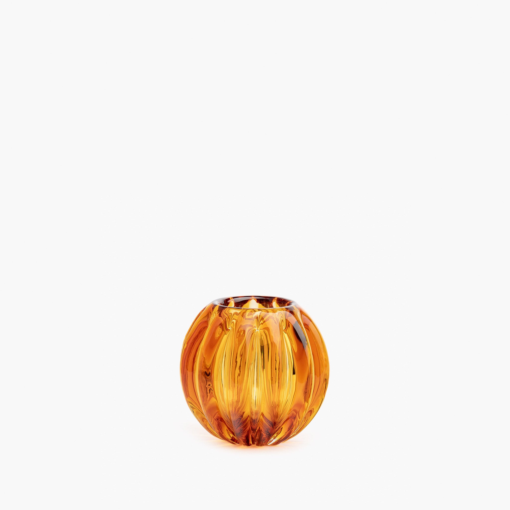 YALI FIORI BOLLA VASE AMBER SMALL