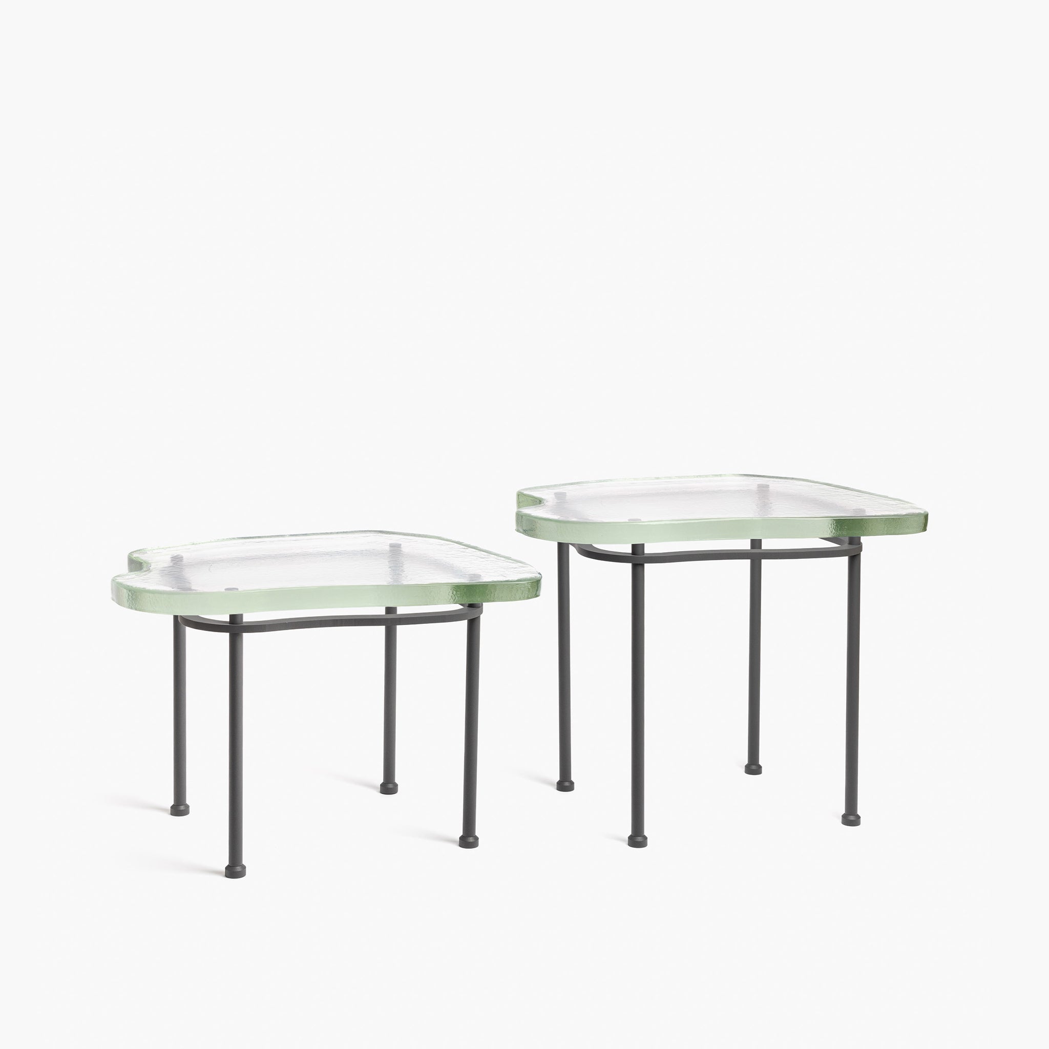 YALI ISOLA SIDE TABLE CLEAR DARK GREY