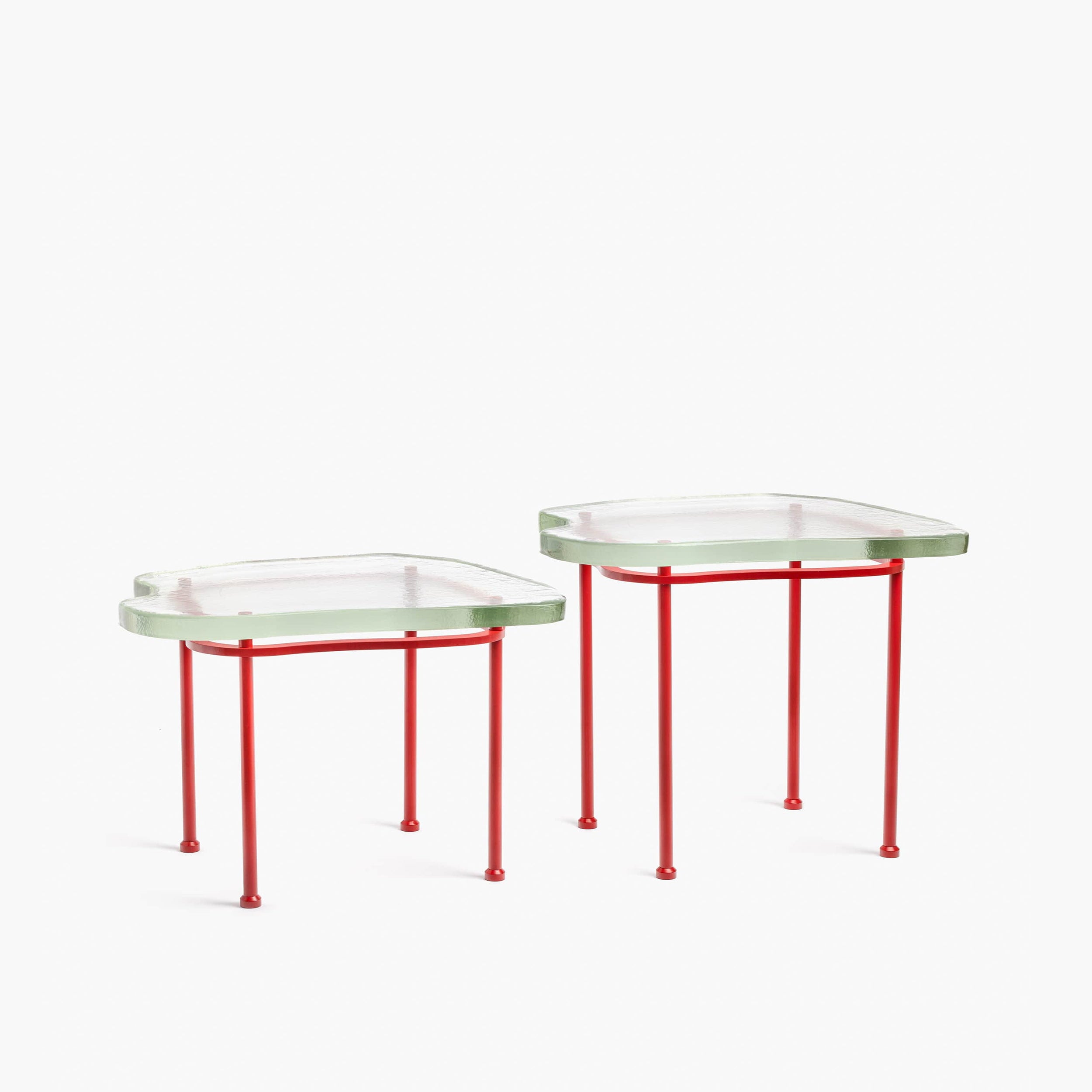YALI ISOLA SIDE TABLE CLEAR RED
