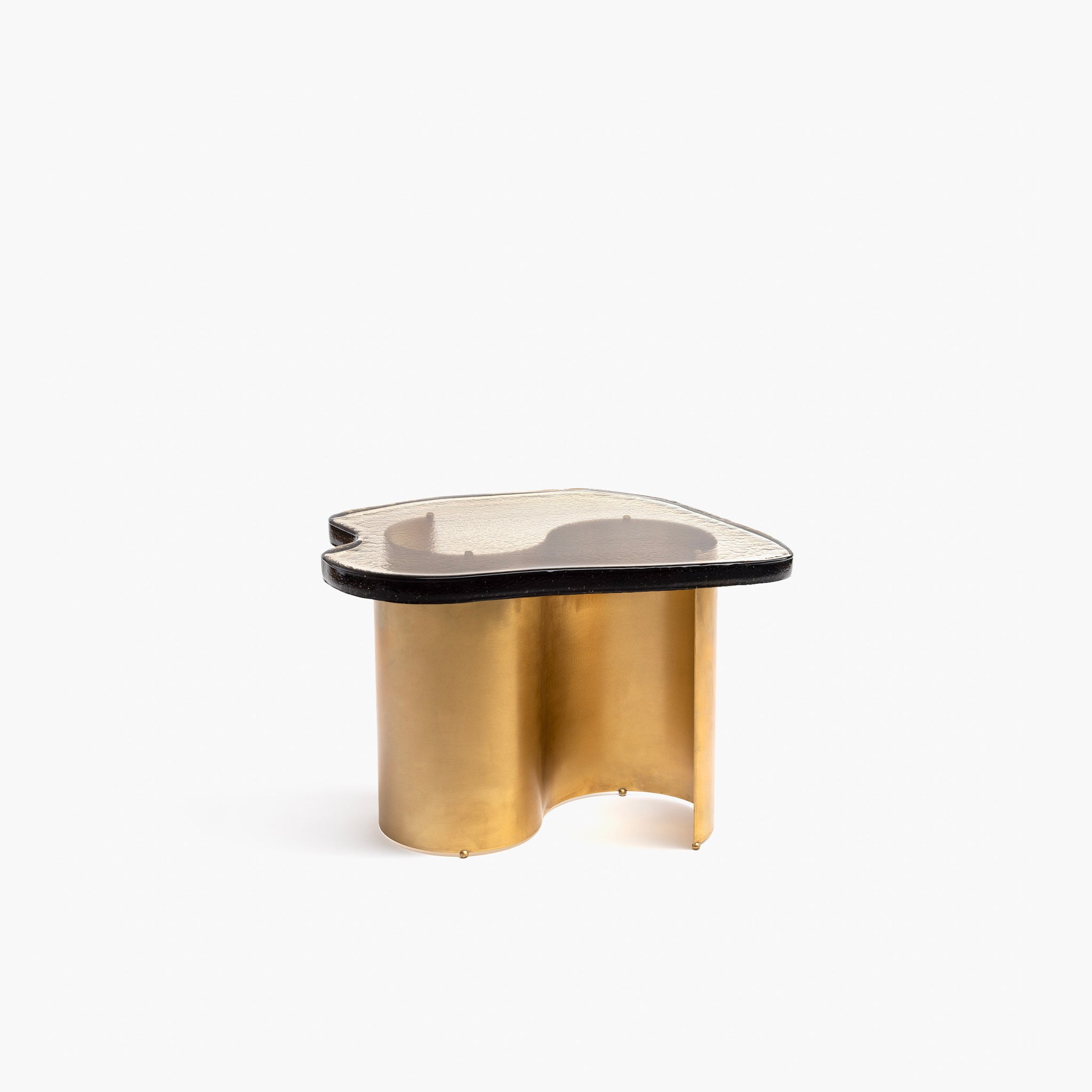 YALI KATI TABLE BRASS GREY HIGH