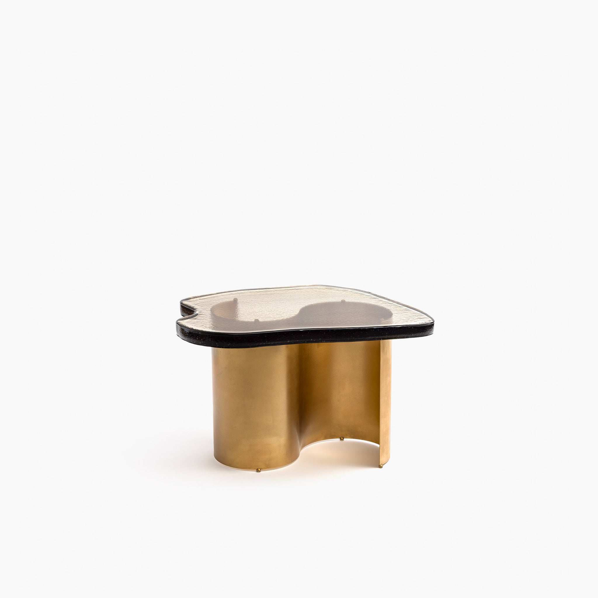 YALI KATI TABLE BRASS GREY LOW