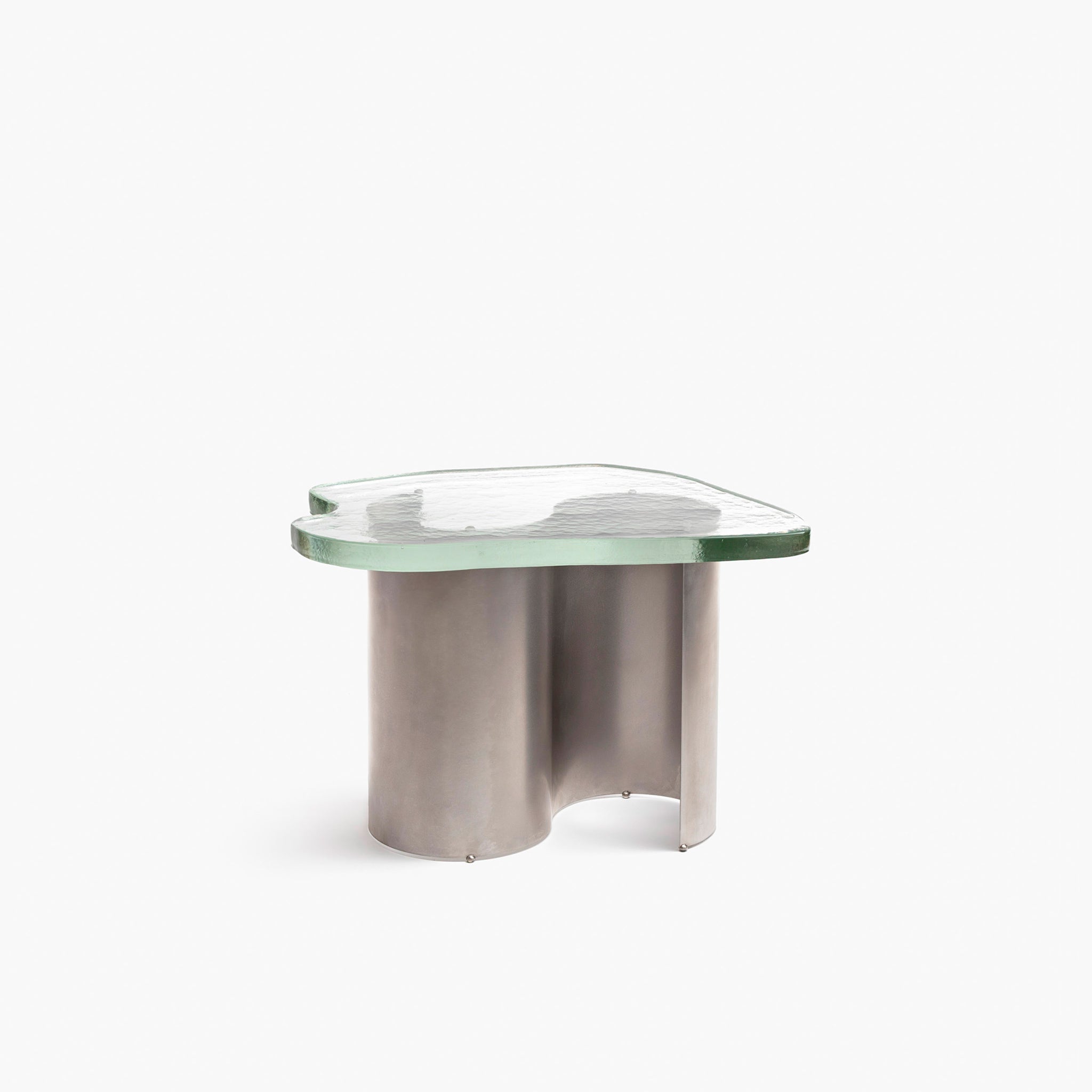 YALI KATI TABLE STEINLESS STEEL CLEAR
