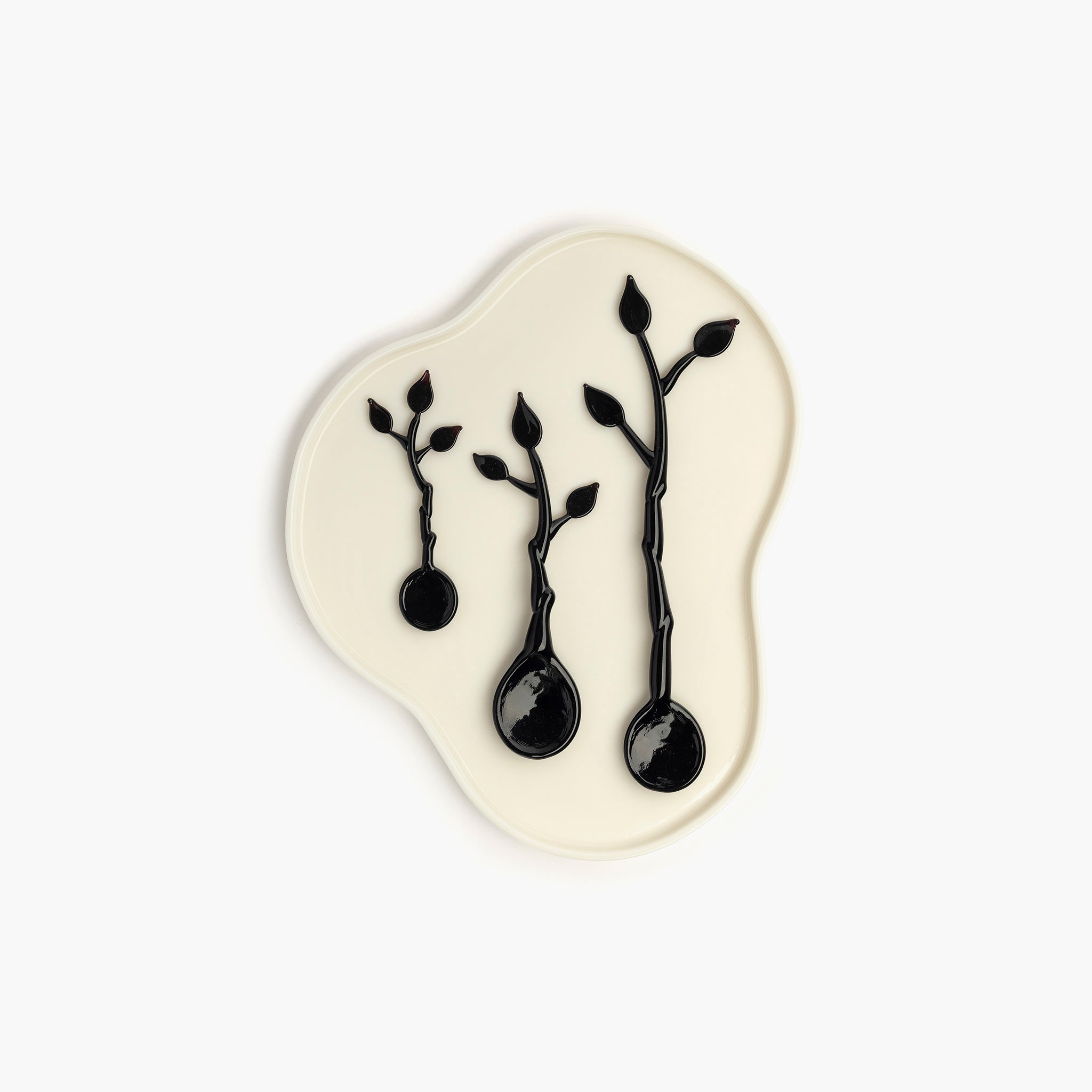 YALI KOMOREBI SPOON BLACK LARGE SET OF ONE