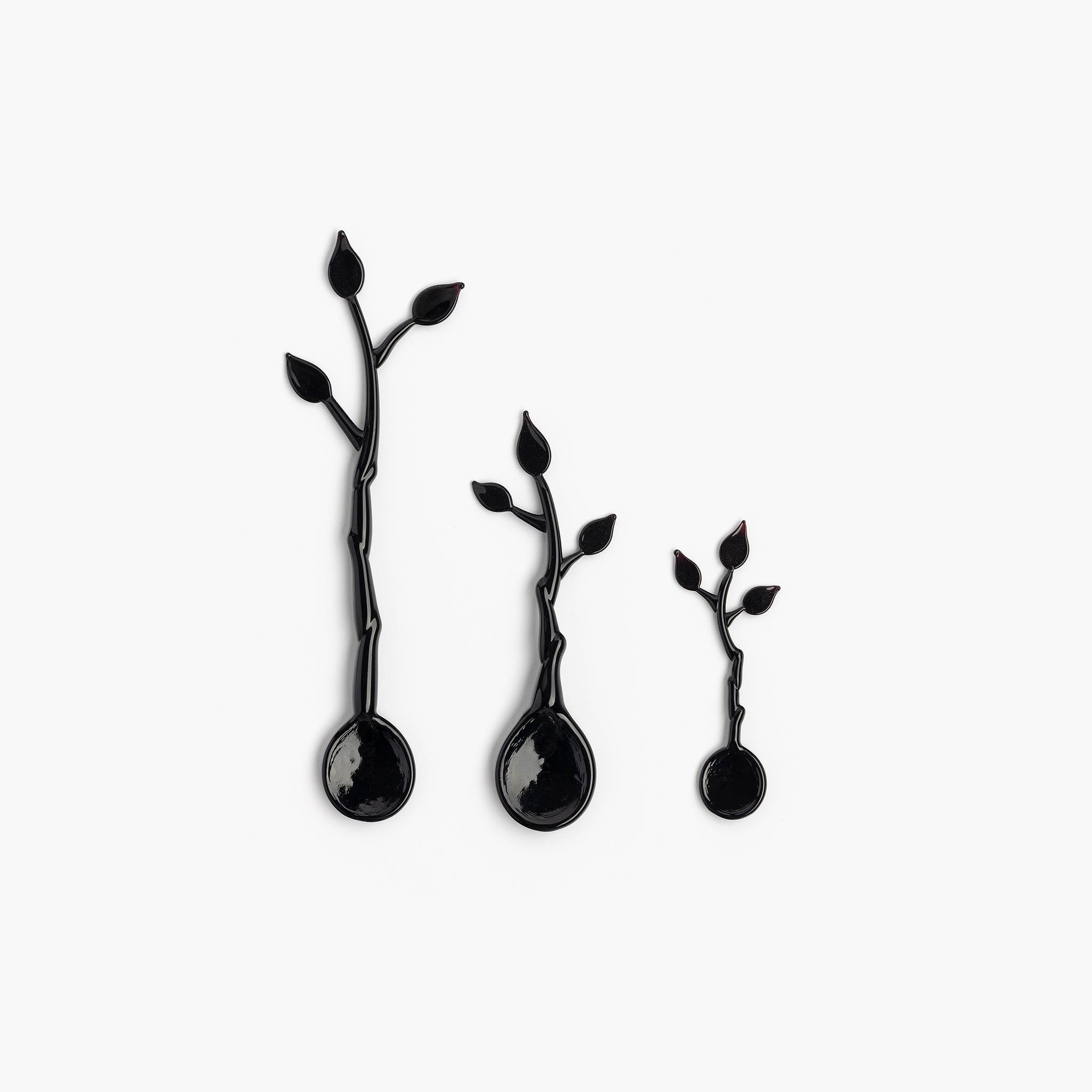 YALI KOMOREBI SPOON BLACK SMALL SET OF ONE