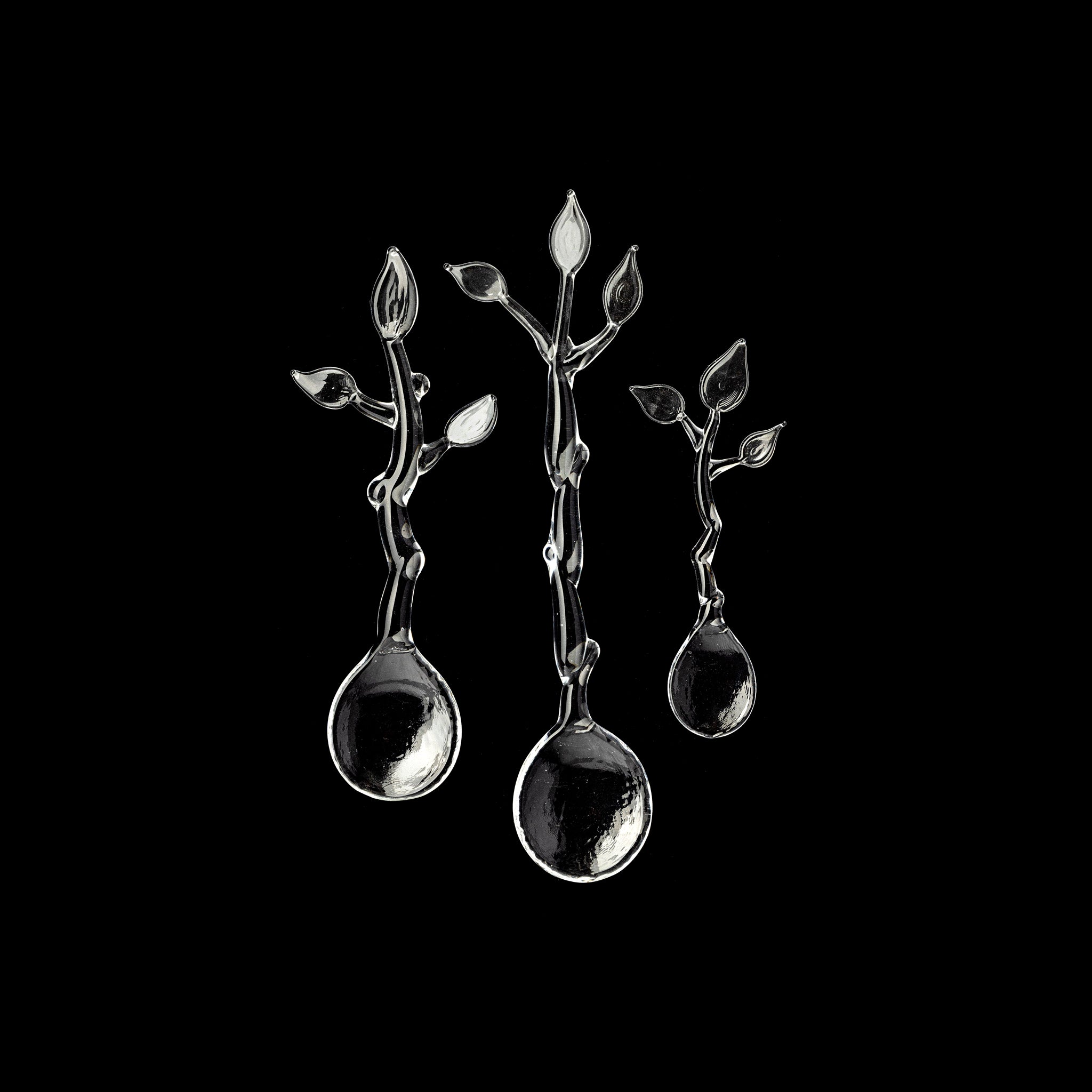 YALI KOMOREBI SPOONS CLEAR LARGE SET OF ONE