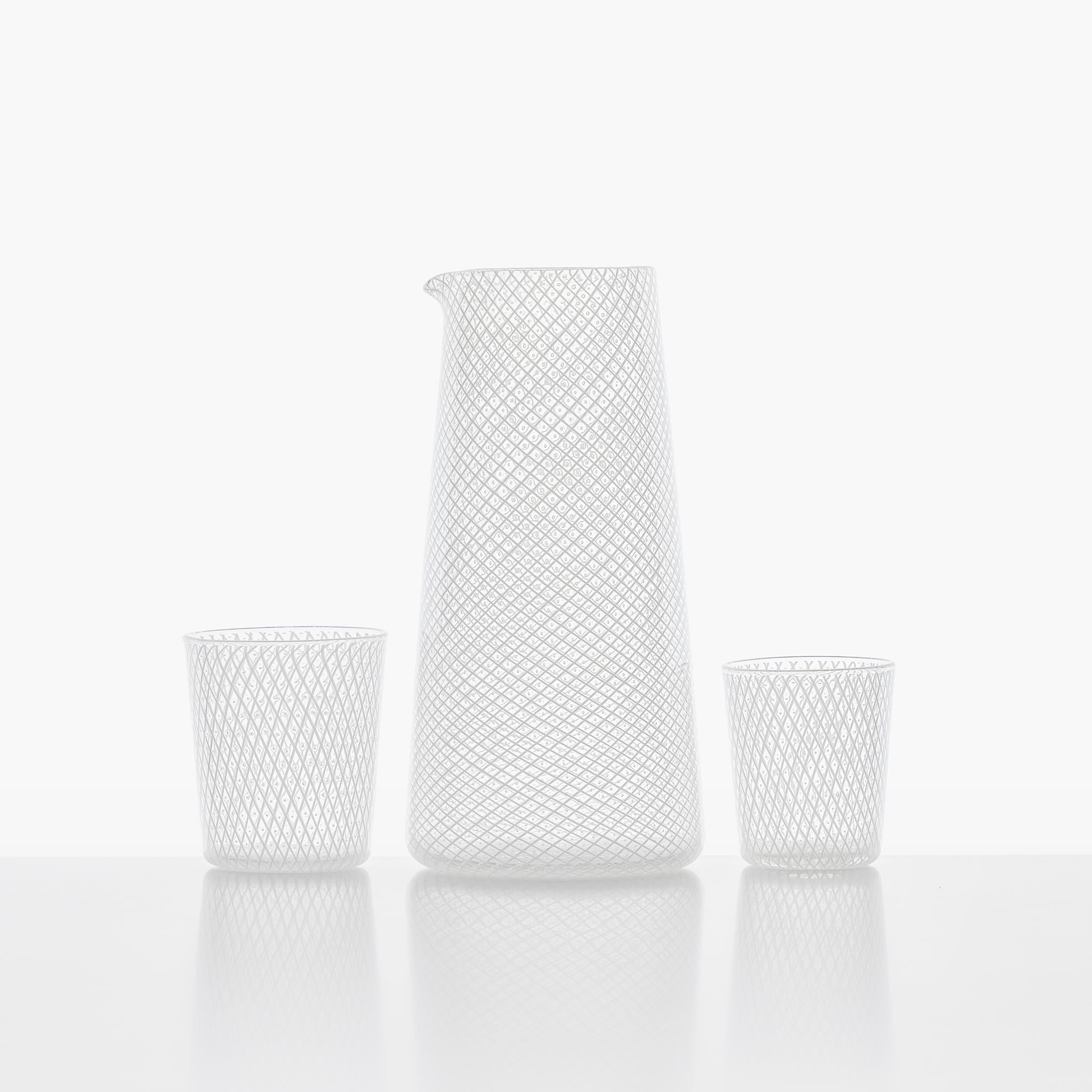 YALI RETICELLO SHE CARAFE WHITE SMALL