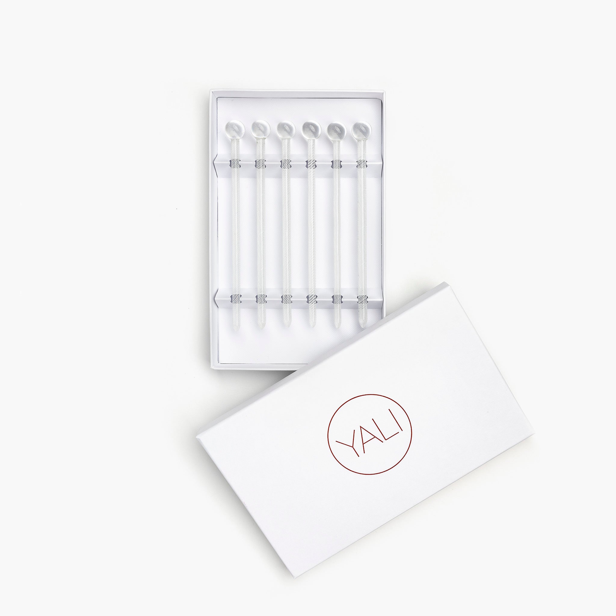 YALI ZANFIRICO COCKTAIL STIRRERS WHITE SET OF SIX